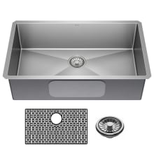 Lenta 32” Undermount 16 Gauge Stainless Steel Single Bowl Kitchen Sink With Accessories