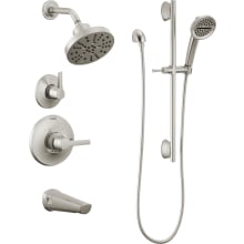 Galeon Monitor 14 Series Single Function Pressure Balanced Tub and Shower System with Shower Head, and Hand Shower - Includes Rough-In Valves