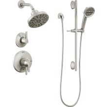 Galeon Monitor 17 Series Dual Function Pressure Balanced Shower System with Integrated Volume Control, Shower Head, and Hand Shower - Includes Rough-In Valves