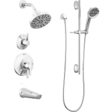 Galeon Monitor 17 Series Dual Function Pressure Balanced Tub and Shower System with Integrated Volume Control, Shower Head, and Hand Shower - Includes Rough-In Valves