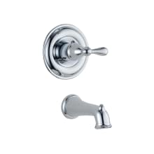 Single Handle Wall Mounted Bathtub Faucet Only and Valve Trim from the Botanical Series, Handle sold separately