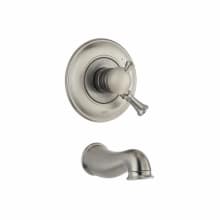 Single Handle Monitor 17 Wall Mounted Bathtub Faucet Valve Trim with Volume Control and Non-Diverter Faucet Spout from the Lockwood Collection