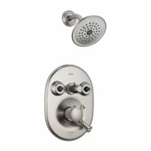 Single Handle Monitor 18 Jetted Shower Valve Trim with Volume Control, H2O Kinetic Technology and Multi Function Shower Head from the Lockwood Collection