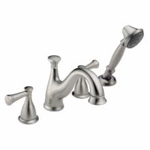 Double Handle Deck Mounted Roman Tub Filler Trim Only Less Handles with Single Function Handshower from the Lockwood Collection