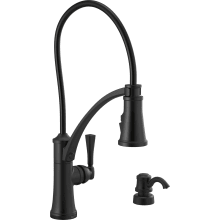 Foundry 1.8 GPM Single Hole Pre-Rinse Pull Down Kitchen Faucet - Includes Soap Dispenser and Escutcheon