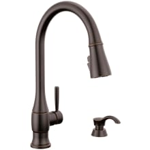 Hazelwood 1.8 GPM Single Hole Pull Down Kitchen Faucet with MagnaTite and ShieldSpray Technologies - Includes Soap Dispenser and Escutcheon