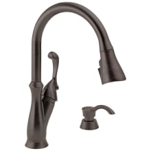 Arabella 1.8 GPM Single Hole Pull Down Kitchen Faucet - Includes Soap Dispenser and Escutcheon