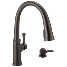 Spargo 1.8 GPM Single Hole Pull Down Kitchen Faucet - Includes Soap Dispenser and Escutcheon