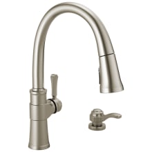 Spargo 1.8 GPM Single Hole Pull Down Kitchen Faucet - Includes Soap Dispenser and Escutcheon