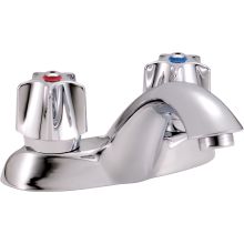 Double Handle 1.5GPM Bathroom Faucet with Flute Handles and Antimicrobial by AgION from the Commercial Series