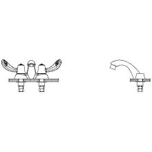 Commercial Centerset Bathroom Faucet with Wrist Blade Handles