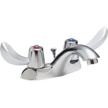Double Handle 1.5GPM Bathroom Faucet with Hooded Blade Handles Pop-Up Assembly and Vandal Resistant Aerator from the Commercial Series
