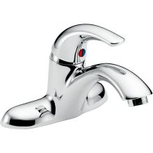 Single Handle 1.5GPM Bathroom Faucet with Antimicrobial by AgION and No Pop-Up Hole Less Pop-Up Assembly from the Commercial Series