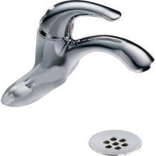 Single Handle 1.5GPM Bathroom Faucet with Wrench Flat Aerator and Metal Grid Strainer from the Commercial Series