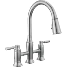 Renaldi 1.8 GPM Bridge Pull Down Kitchen Faucet