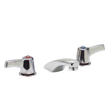 Double Handle 1.5GPM Ceramic Disc Widespread Bathroom Faucet with Lever Blade Handles and Vandal Resistant Aerator from the Commercial Series