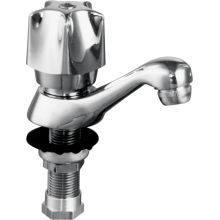 Single Handle Single Hole Mount 1.5GPM Bathroom Faucet with Flute Handles Aerator from the Commercial Series