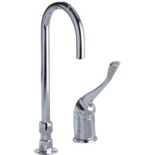 Single Handle 1 GPM Widespread Bathroom Faucet with Smooth End Spout and 6" Handle from the Commercial Series