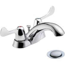 Commerical Double Handle Centerset Lavatory Faucet With Drain Assembly