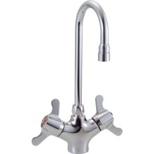 Double Handle 1.5GPM Ceramic Disc Single Hole Mount Bathroom Faucet with Lever Handles and 10.5" Gooseneck Spout from the Commercial Series