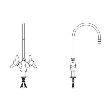 Commercial Bar / Prep Faucet with Cross Handles