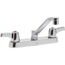 Double Handle 1.5GPM Ceramic Disc Kitchen Faucet with Lever Blade Handles Wallform Swing Spout from the Commercial Series