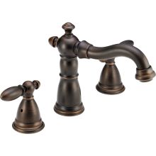 Victorian Double Handle Deck Mounted Roman Tub Filler Trim with Lever Handles - Rough-In Valve Included