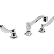 Double Handle 1.5GPM Ceramic Disc Below Deckmount Kitchen Faucet with Blade Handles Wallform Swing Spout from the Commercial Series