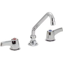 Double Handle 1.5GPM Ceramic Disc Below Deckmount Kitchen Faucet with Lever Blade Handles Tubular Swing Spout and Vandal Resistant Aerator from the Commercial Series