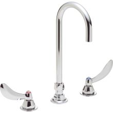 Double Handle 1.5GPM Ceramic Disc Below Deckmount Kitchen Faucet with Blade Handles Gooseneck Spout and Antimicrobial by AgION from the Commercial Series