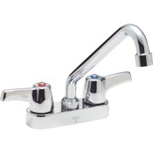 Double Handle 1.5GPM Ceramic Disc Bathroom Faucet with Lever Blade Handles and 6" Tubular Swing Spout from the Commercial Series