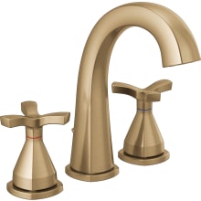 Stryke 1.2 GPM Widespread Bathroom Faucet with Helo Style Handles and Pop-Up Drain Assembly