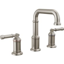 Broderick 1.2 GPM Widespread Bathroom Faucet with Push Pop-Up Drain Assembly and Lever Handles