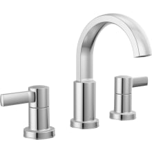 Albion Two Handle Widespread Bathroom Faucet with Push Pop Drain Assembly