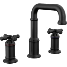 Broderick 1.2 GPM Widespread Bathroom Faucet with Push Pop-Up Drain Assembly and Cross Handles