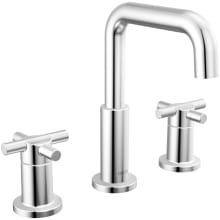 Nicoli 1.2 GPM Widespread Bathroom Faucet with Cross Handles and Push Pop-Up Drain Assembly