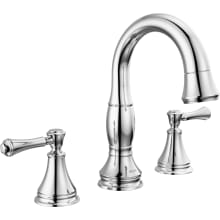 Cassidy 1.2 GPM Widespread Bathroom Faucet with Pull Down Wand and Push Pop-Up Drain Assembly