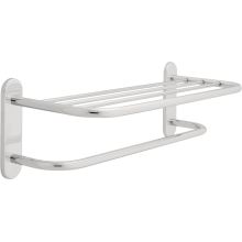24" Towel Shelf with Towel Bar and Concealed Mountings