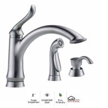 Linden Kitchen Faucet with Side Spray and Soap/Lotion Dispenser - Includes Lifetime Warranty