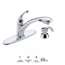 Signature Pull-Out Kitchen Faucet with Soap/Lotion Dispenser - Water Efficient - Includes Lifetime Warranty