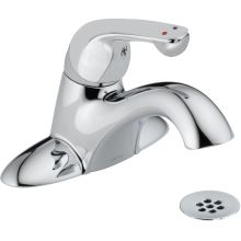 Commercial Single Handle Centerset Bathroom Faucet with Metal Lever handle and Drain Assembly