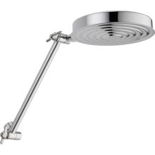 2.5 GPM Universal 6-5/8" Wide Rain Shower Head with Adjustable Arm - Limited Lifetime Warranty