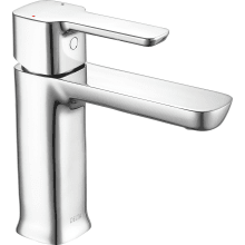 Modern 1 GPM Single Hole Bathroom Faucet with Push Pop-Up Drain Assembly