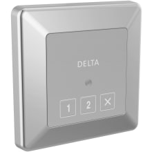 SteamScape Square Auxiliary Exterior Steam Shower Control with LED Indicator - Less Interior Interface