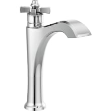 Dorval 1.2 GPM Deck Mounted Vessel Single Hole Bathroom Faucet with Cross Handle - Less Drain Assembly