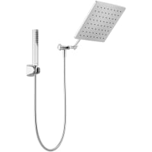 Universal Showering 1.75 GPM Single Function Modern Rain Shower Head and Hand Shower Combo with Adjustable Extension Arm and Touch-Clean Nozzles