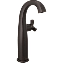 Stryke 1.2 GPM Vessel Single Hole Bathroom Faucet with Helo Style Handle, Arc Spout, and Diamond Seal Ceramic Disc Cartridges