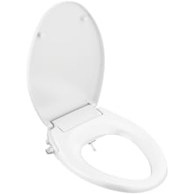 Elongated Soft Close Bidet Seat with Manual Control Self-Cleaning Wand