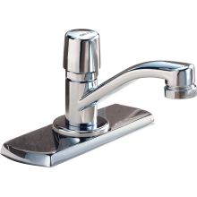 0.5GPM Single Push Button 3 Hole Metering Bathroom Faucet from the Commercial Series