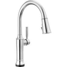 Renaldi 1.8 GPM Single Hole Pull Down Touchless Kitchen Faucet with Touch2O Technology and Magnetic Docking Spray Head